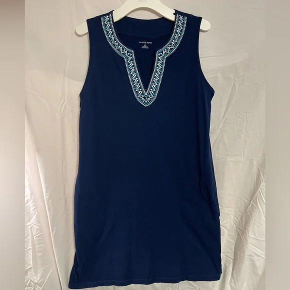 Dresses | Lands End Womens Cotton Sleeveless Southwest Aztec Navy Blue Dress Sz 112 | Poshmark Dresses | Lands End Womens Cotton Sleeveless Southwest Aztec Navy Blue Dress Sz 112 | Poshmark